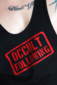 Occult Following String Tank-Black