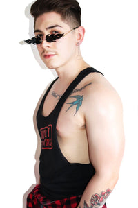 Occult Following String Tank-Black