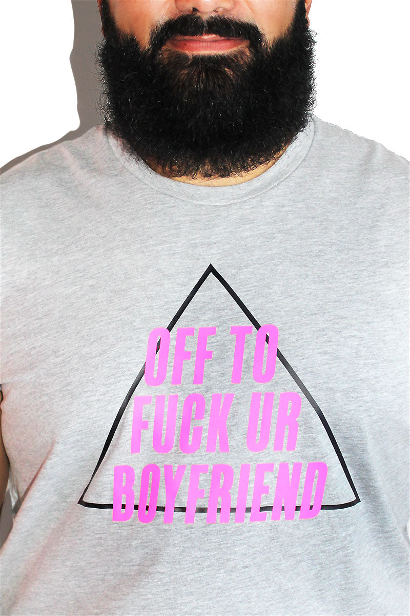 PLUS: Off To Fuck Your Boyfriend Sleeveless Tee- Grey