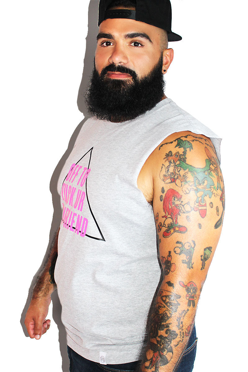 PLUS: Off To Fuck Your Boyfriend Sleeveless Tee- Grey