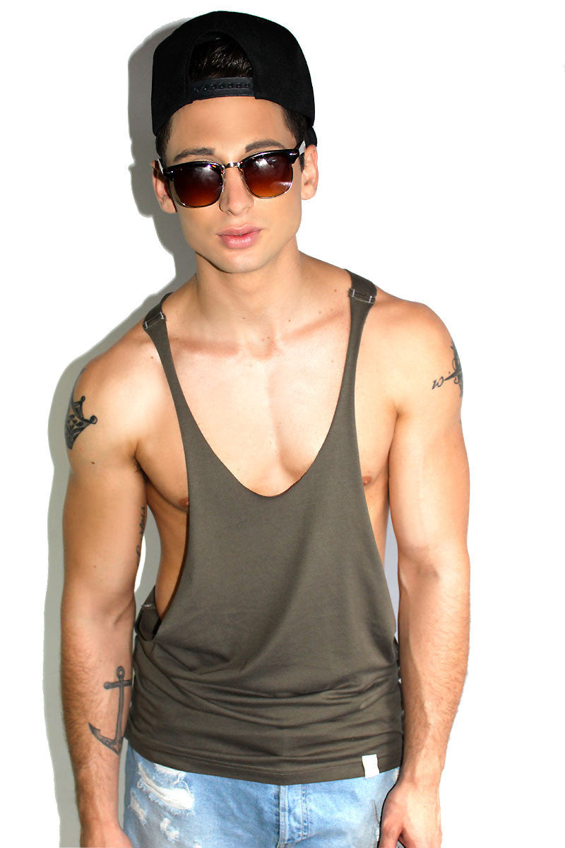 Core String Tank-Army Green – Marek+Richard