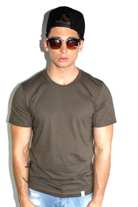 Core Crewneck Tee-Army Green