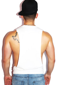 On Periodt Low Arm Shredder Tank-White
