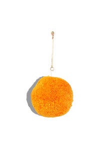 Pom Pom Single Earring- Orange