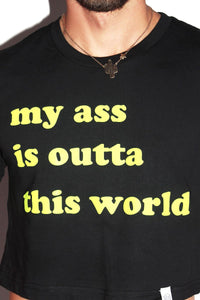 Outta This World Crop Tee-Black