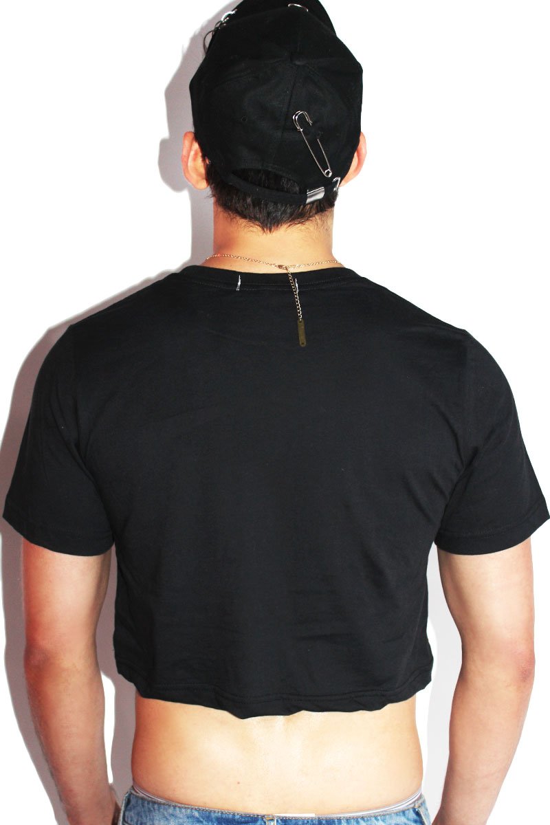 Outta This World Crop Tee-Black