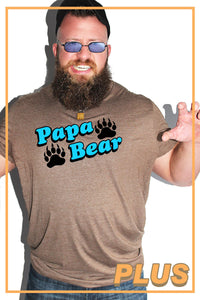 PLUS: Papa Bear Tee- Brown