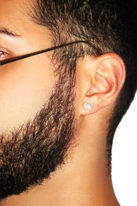Pearl Stud Single Earring - White