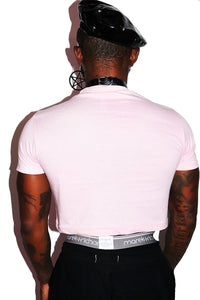 Dripping Pentagram Crop Tee- Pink