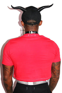 Pentagram Pasties Crop Tee- Red