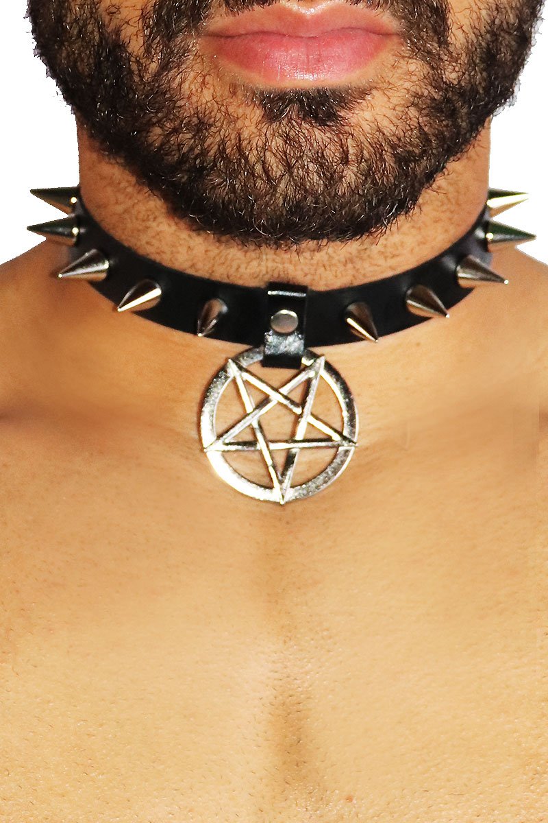 Pentagram choker hot sale necklace