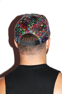 Pig Vintage Rainbow Cheetah Dad Hat - Black