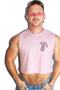 Pink Like My Hole Crop Tank- Pink