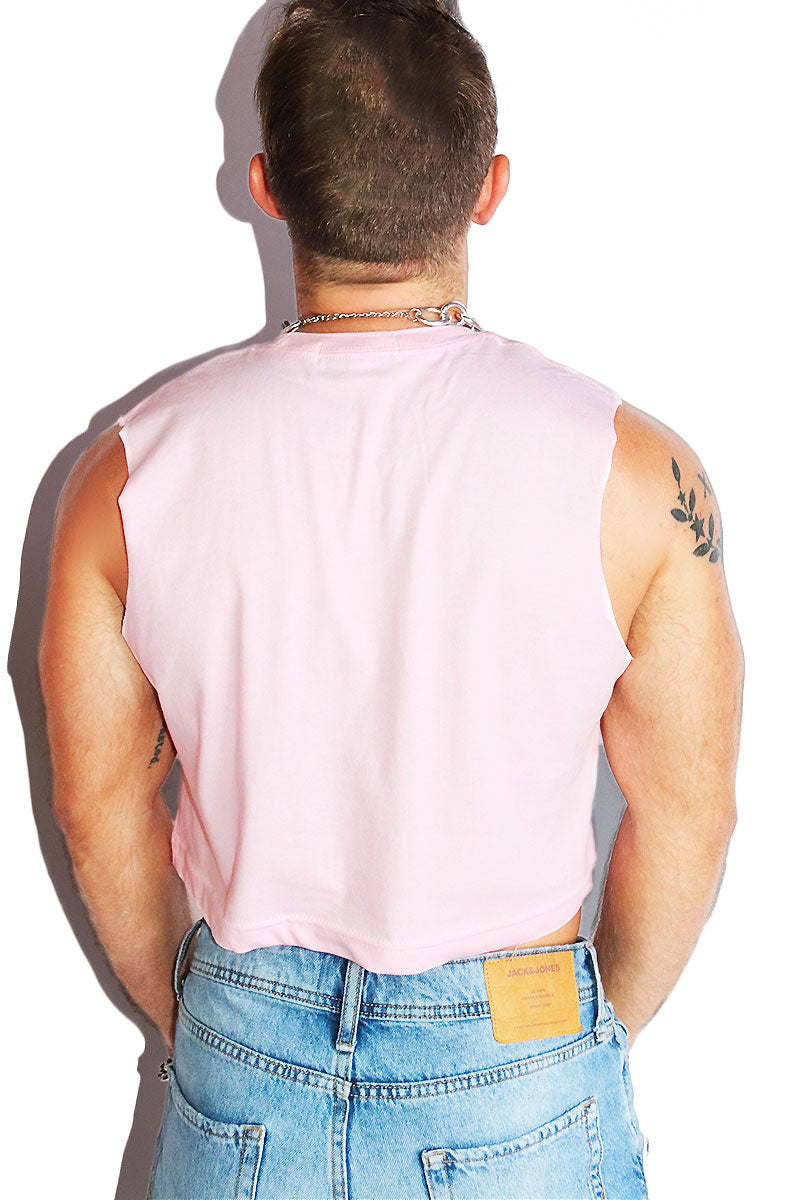 Pink Like My Hole Crop Tank- Pink
