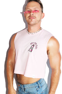 Pink Like My Hole Crop Tank- Pink