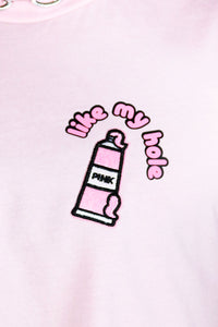 Pink Like My Hole Crop Tank- Pink