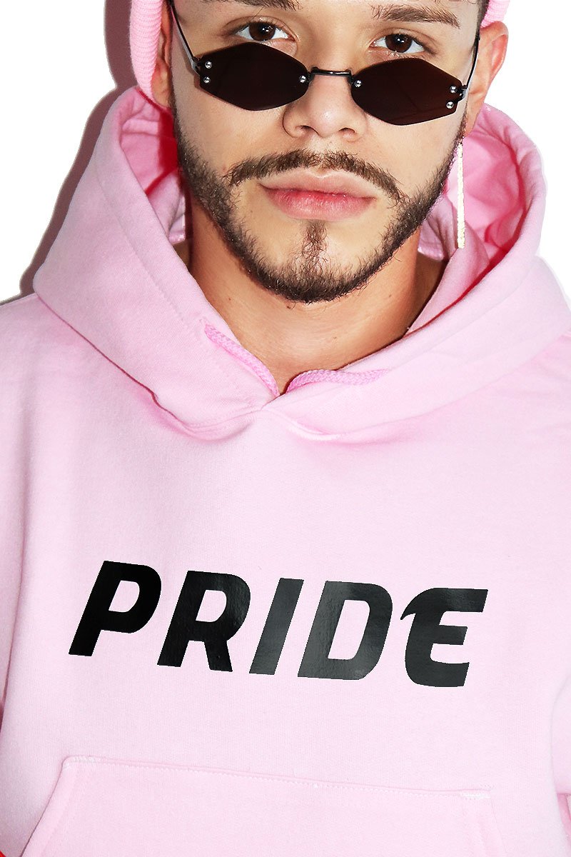 Pride Crop Hoodie-Pink