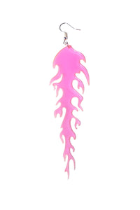 Reign of Fire Single Earring- Pink