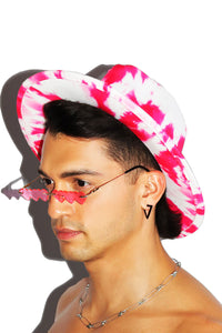 Festival Fringe Wide Brim Hat - Pink