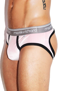 Velvet Open Back Brief- Pink