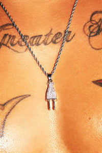 Electric Plug Necklace- Silver