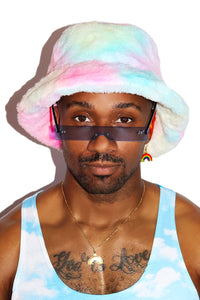 Furry Tye Dye Bucket Hat - Multi