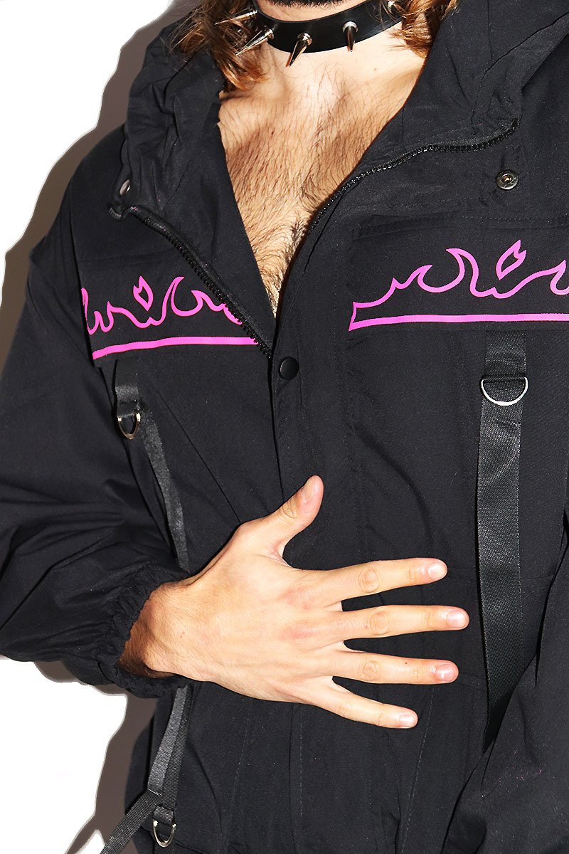 Open Flames Utility Jacket- Black