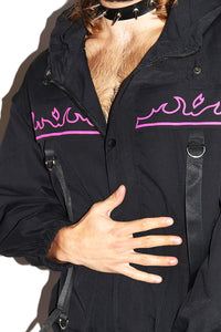 Open Flames Utility Jacket- Black