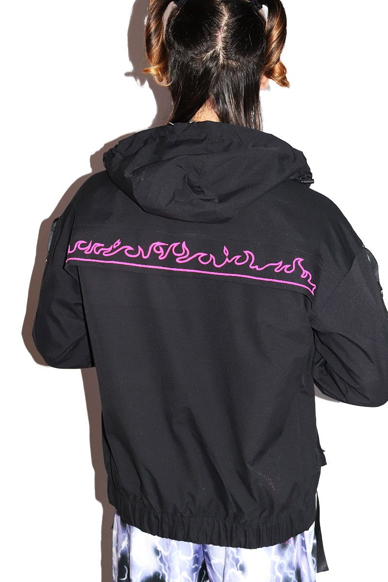 Open Flames Utility Jacket- Black