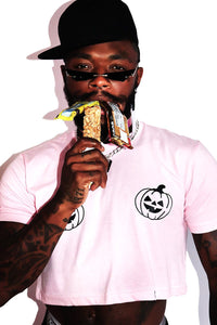 Lil' Pumpkin  Crop Tee- Pink