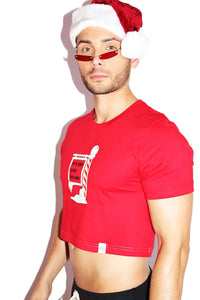 It's The Pole for Me Crop Tee- Red