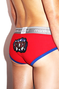 Pop Sequin Brief-Red