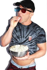Scary Movie Crop Tee-Black