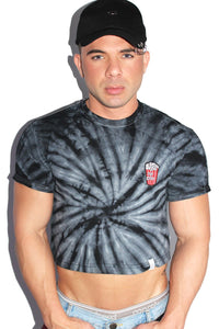 Scary Movie Crop Tee-Black
