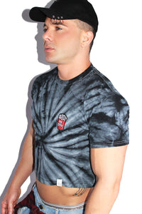 Scary Movie Crop Tee-Black