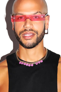 Pretty Boy Pendant Choker Necklace - Gold