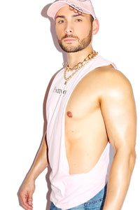Pretty Boy Low Arm Shredder Tank-Pink