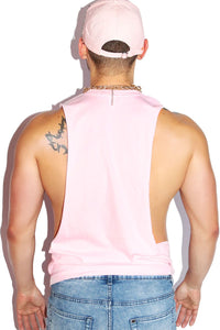 Pretty Boy Low Arm Shredder Tank-Pink