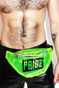 Pride Vinyl Fanny Pack-Neon Yellow