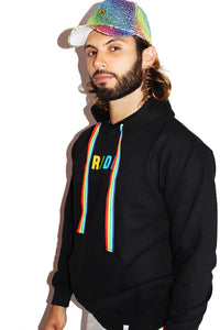 Pride String Long Sleeve Hoodie- Black