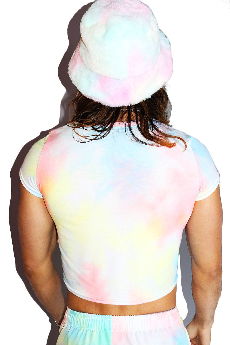 Cotton Kandi All Over Print Fitted Crop Tee-  Multi