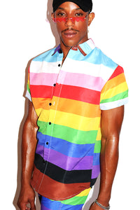 Inclusive Pride Shot Sleeve Shirt- Multi
