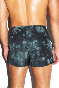 Newest Pride Flag Dye All Over Print Active Shorts- Black