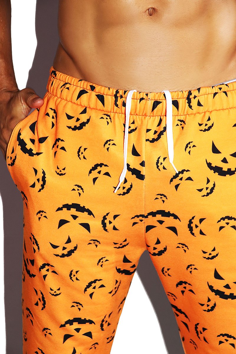 Pumpkin All Over Print Sweatpants- Orange – Marek+Richard
