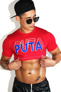 Puta Extreme Crop Tee- Red