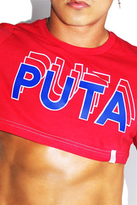 Puta Extreme Crop Tee- Red