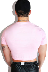 Quarantine Couple Crop Tee- Pink