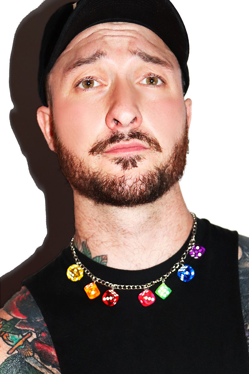 Roll of the Dice Rainbow Necklace - Multi