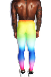 Rainbow Ombre Leggings Tights-Multi