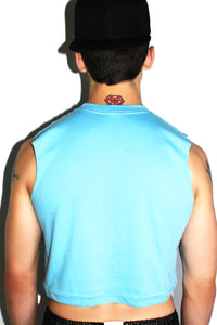 Over the Rainbow Crop Tank- Sky Blue